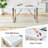 Modern 71" Rectangular Dining Table with Geometric Metal Base and Thick Synthetic Wood Top