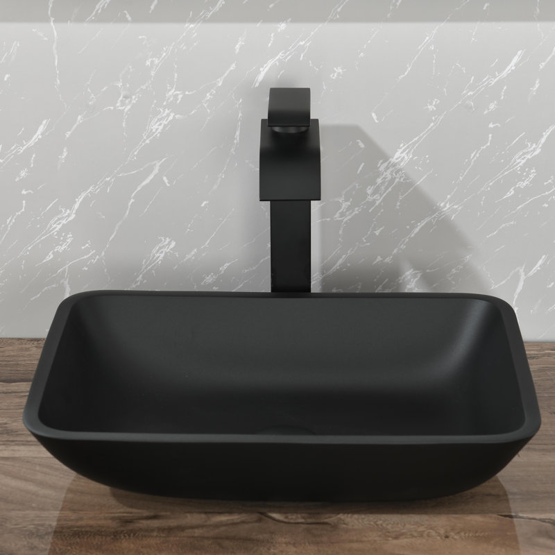 Bathroom Faucet with Drain Assembly, Matte Black 