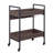 Walnut & Black Finish Serving Cart