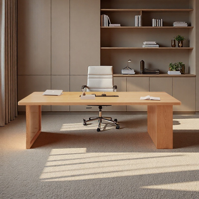 Bureau d'étude en bois massif pour les étudiants et les familles, H 29,53 po x l 78,74 po x P 31,5 po