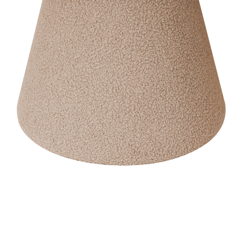 Banc rembourré en polyester Hishaam, Beige