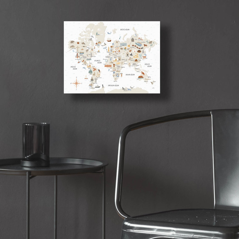 Art mural en verre «Around the world 1» par Laura Marshall, H 12 po x l 16 po x P 0,13 po