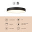 Musa 11-in Black dimmable LED Flush Mount-443386889