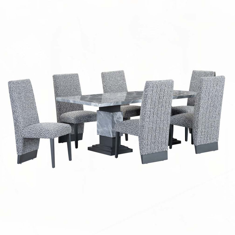 Chaise de salle à manger, Gris, Gris