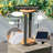 Aluminum Outdoor Solar LED Lantern – Large Size With Teak Accents, IP65 Waterproof, 3-Level Dimmable Light-115741793
