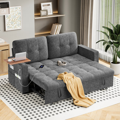 2 Seater Chenille Sofa Bed