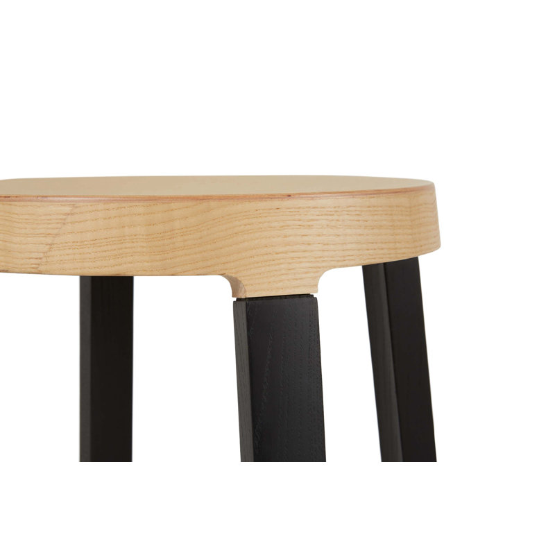 Step Stool with Solid Wood Frame, Counter Stool (26” Seat Height)