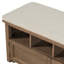 Banc de rangement rembourré en lin Radyah