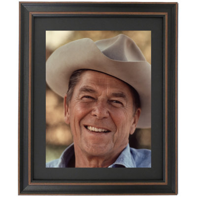 Ronald Reagan In A Cowboy Hat At Rancho Del Cielo From National Archives