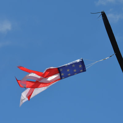 U.S. Stars and Stripes Embroidered Printed Windsock