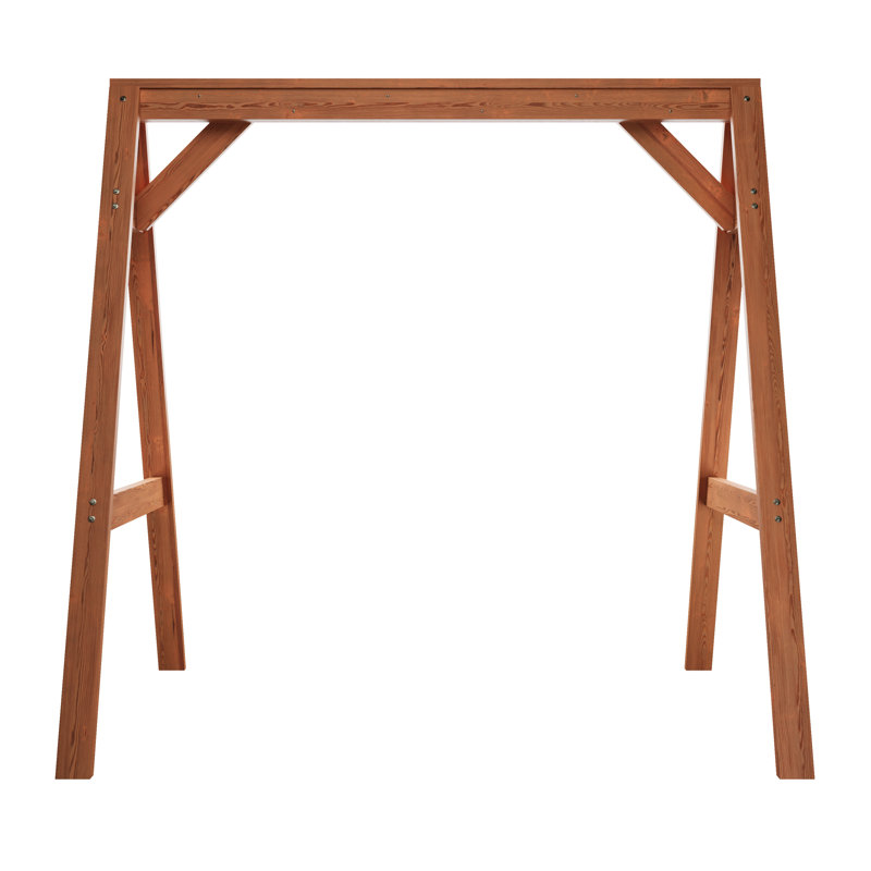 Balancelle rustique robuste à structure en A, Teinture cèdre, L 86 po