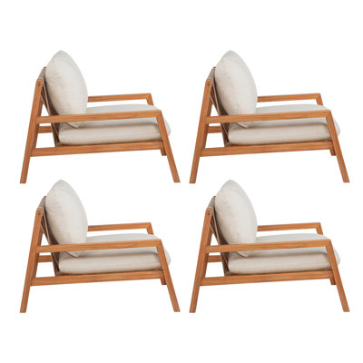 Ensemble de 4 chaises Charlotte Brown