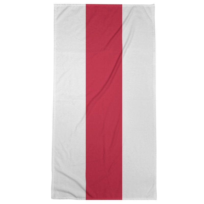 Beach Towel, Dark Red/Off White