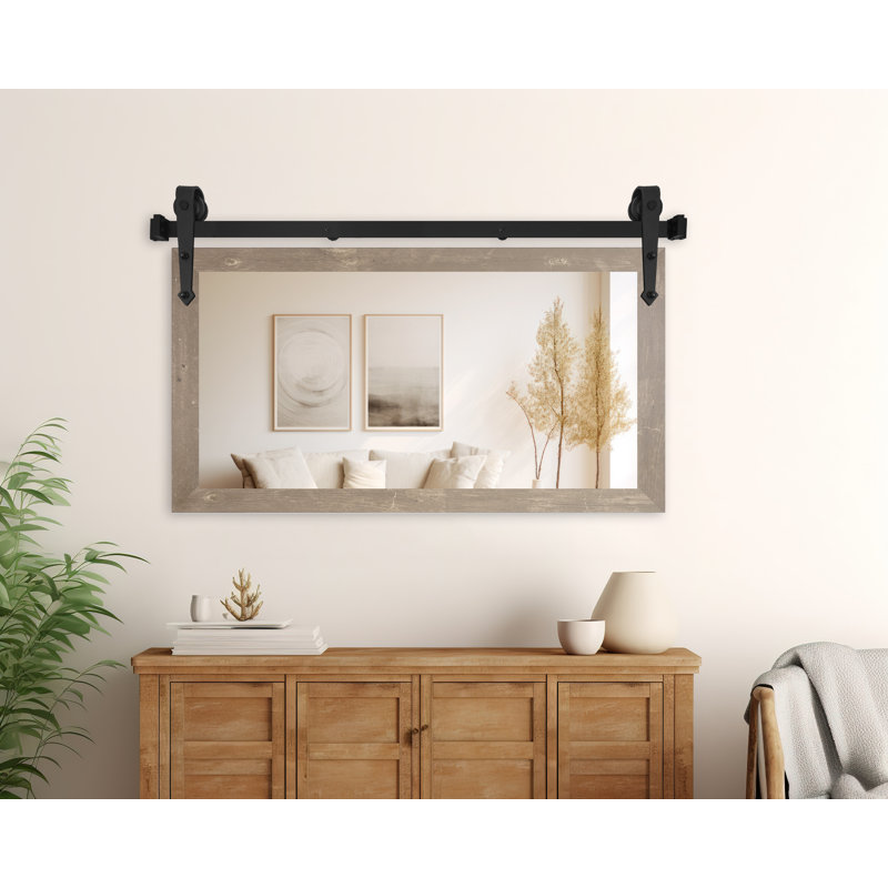 Ranchester Flat Wall Mirror, 18" x 33", Harvest Brown