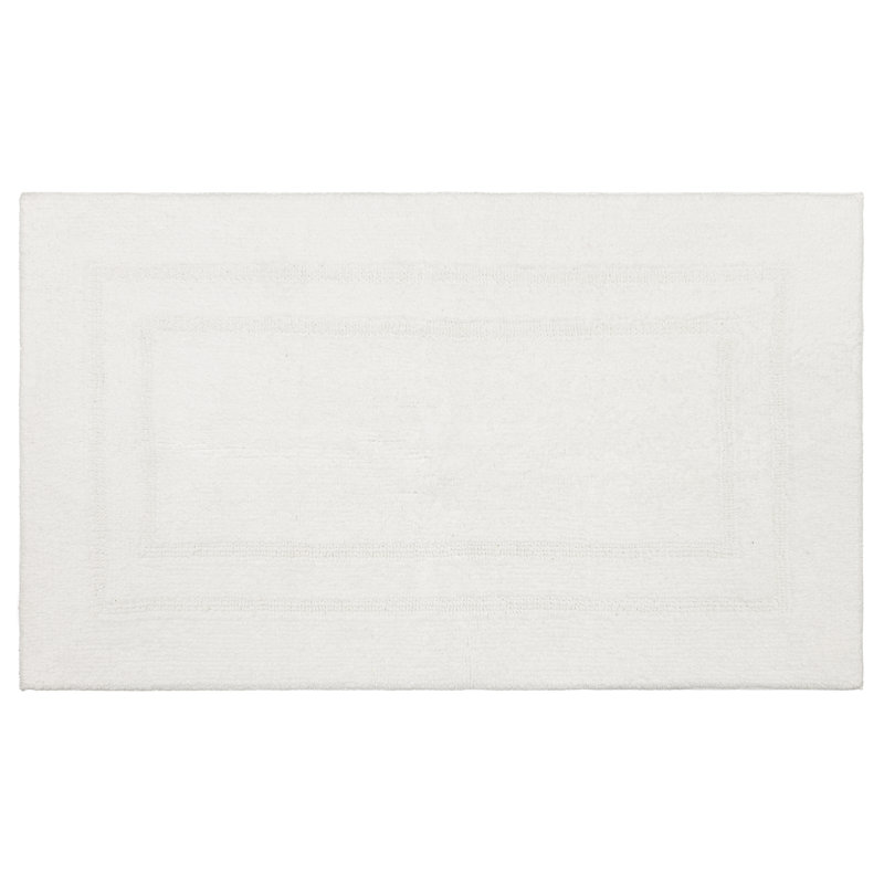 Tapis de bain lavable à la machine Kail, L 21 po x L 34 po, Blanc