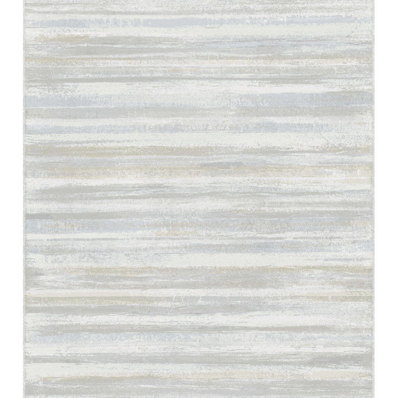 Pemberville 306.32m x 53cm Textured Wallpaper Roll, Grey