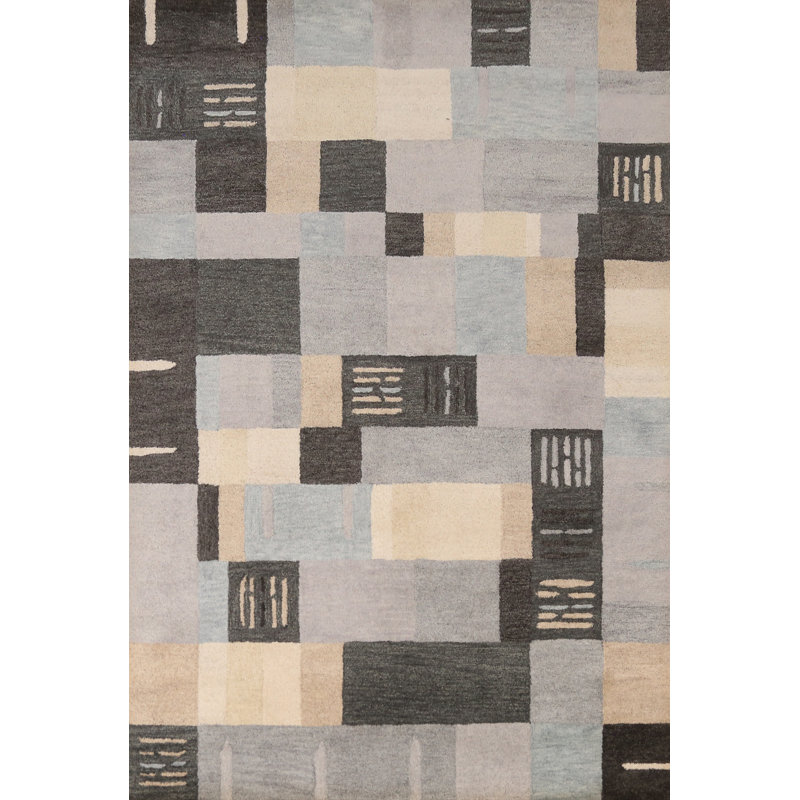 Tapis indien géométrique moderne