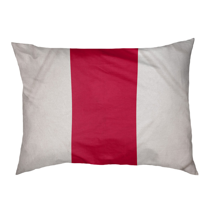 Coussin Detroit, Rouge / Noir / Jaune, Moyen (l 40 po x P 30 po x H 6,5 po)