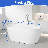 60" x 29.53" Freestanding Soaking Acrylic Oval Bathtub with Sharp Edges