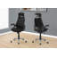 Chaise de bureau, hauteur réglable, pivotante, ergonomique, accoudoirs, bureau d'ordinateur, travail, métal chromé, contemporain, moderne-65776349