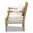 Canley French Provincial Upholstered Whitewashed Wood Armchair