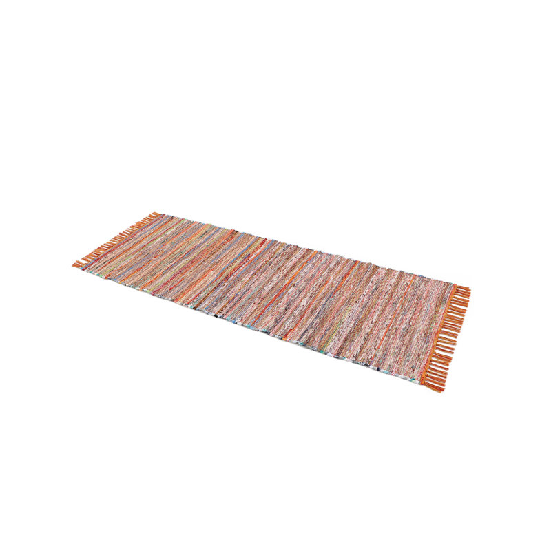 Chindi Hand Woven Kilim Orange Rug, Runner 75 x 200cm