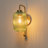 1-light 13"H Green Glass Wall Lantern