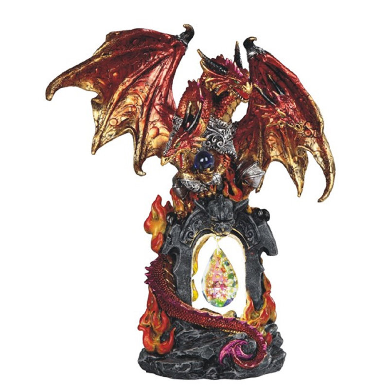 Statue de dragon Malak avec cristal