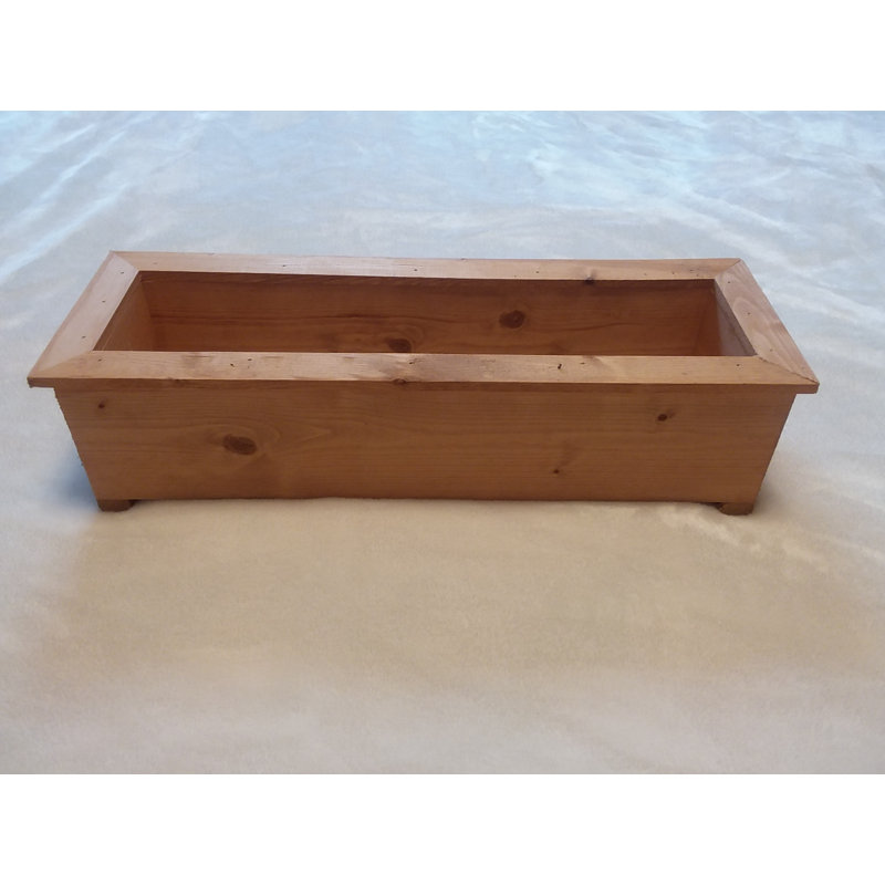 Jayne Handmade Wood Planter Box, 6" H x 18 " W x 6" D