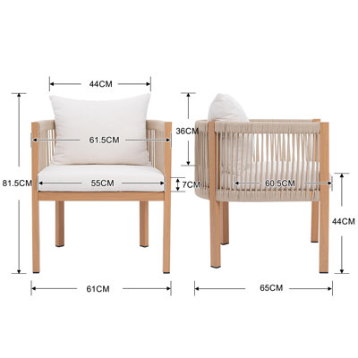 Patio Dining Chairs Set of 2