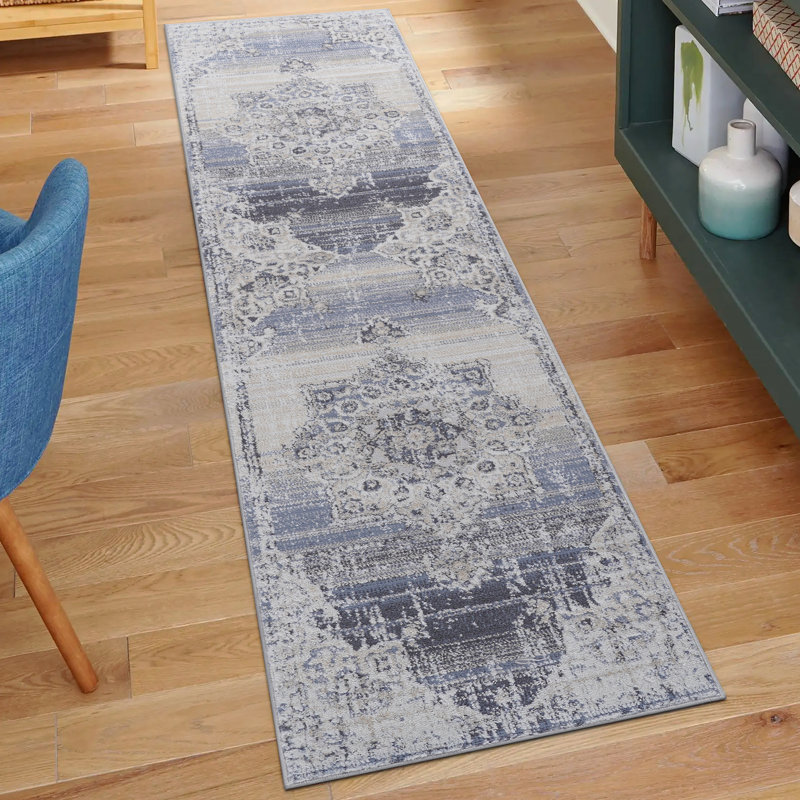 2X8 Medallion Runner Rug, Runner 2'2" x 8'