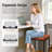 Romigh Modern 24'' Kitchen Upholstered Counter Stool with Faux Leather & Footrest-115337222-74889952