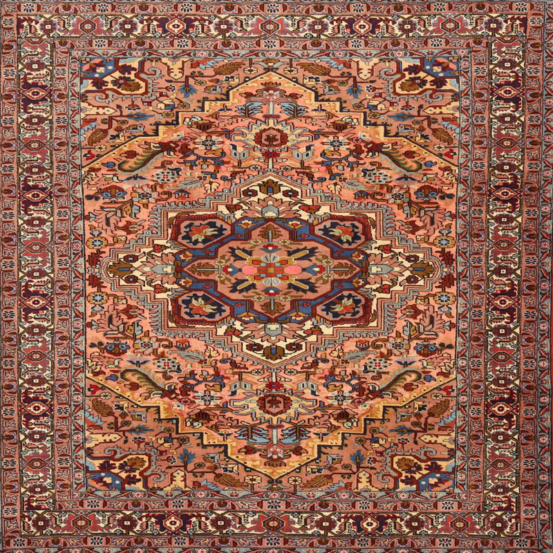 Tapis traditionnel lavable à la machine 2206, Carré 6 pi