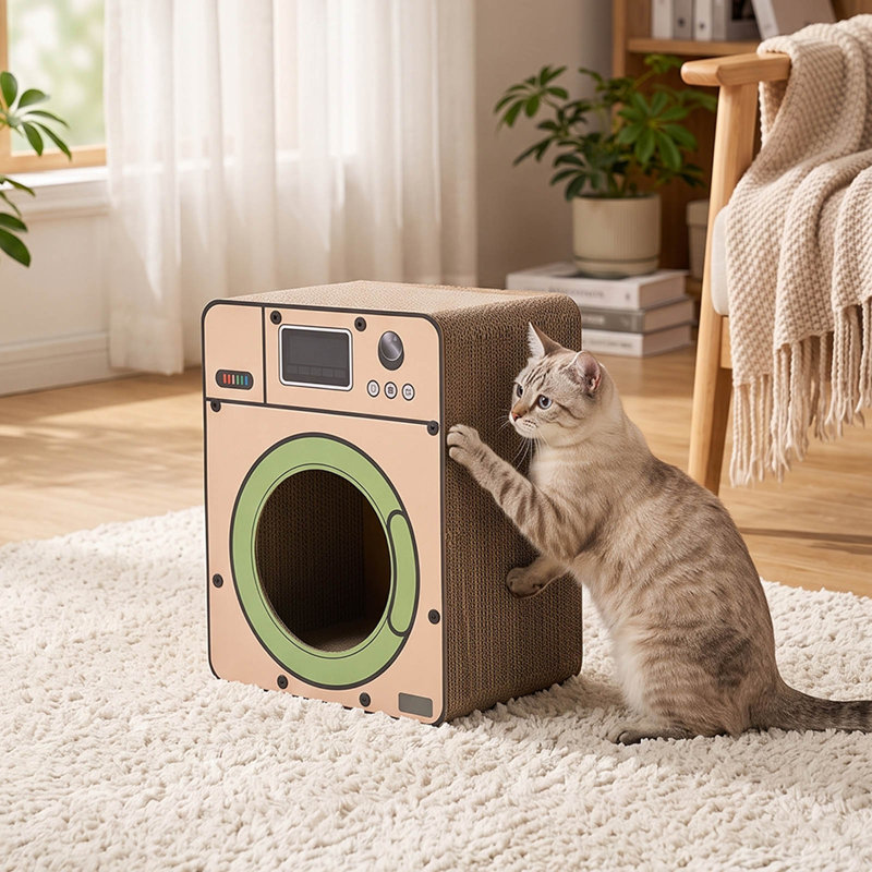 Creative Washing Machine Cat Scratching Board Pet House