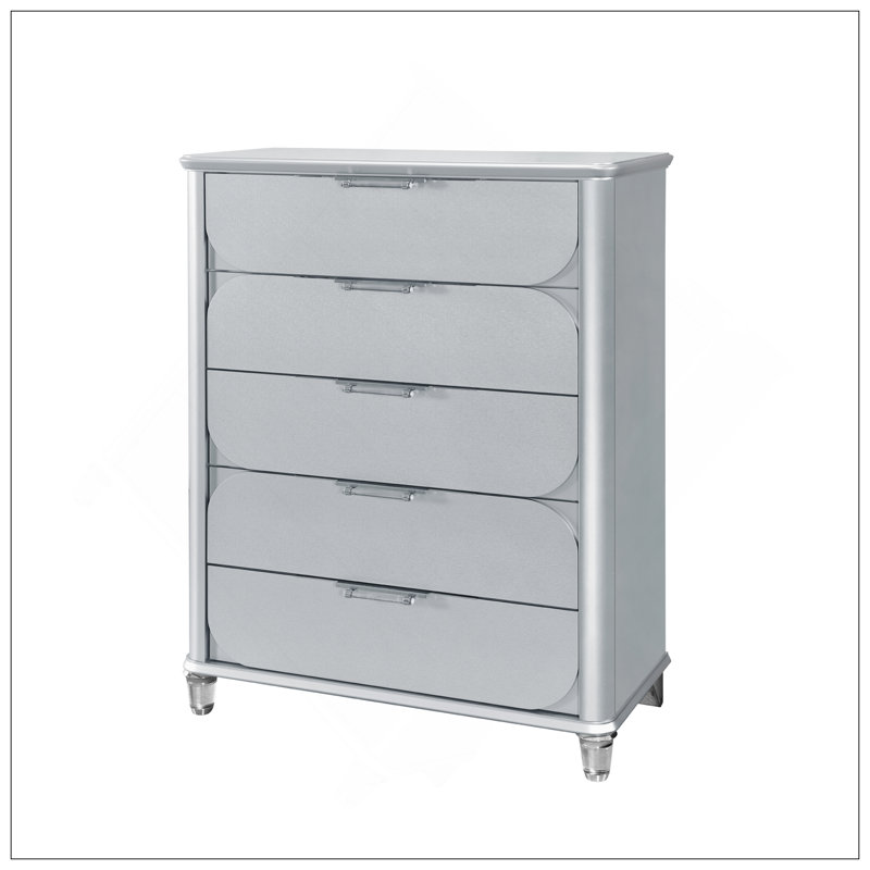 Commode argentée LAURA
