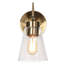Modern 1-Light 10" Black Gold Cone Wall Sconce Seeded Glass with Pointed Finial Arm Industrial Vanity Light