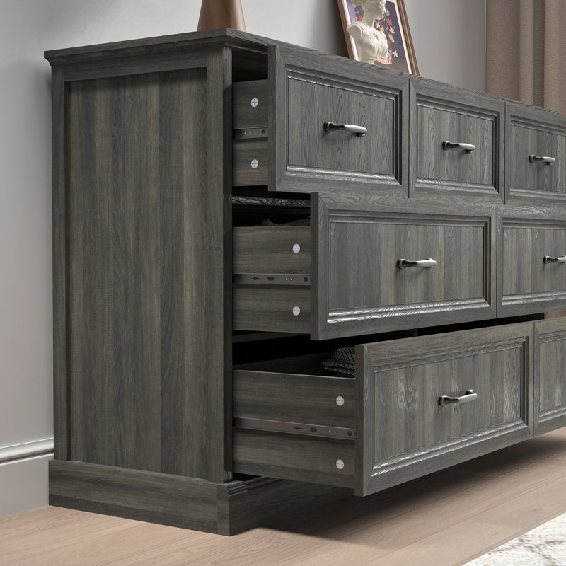 55'' W 7 - Drawer Dresser For Bedroom, Gray
