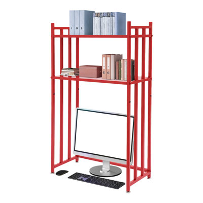 Étagère de bureau à 2 niveaux, support de rangement de bureau, présentoir en fer