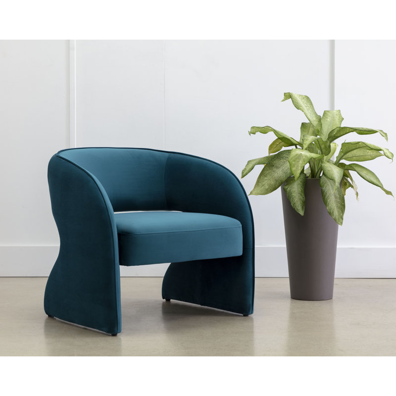 Lounge Chair, Orange Polyester