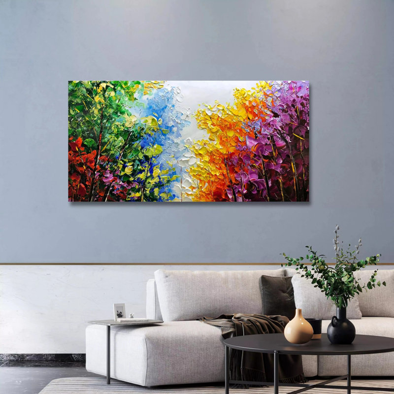 Arbre coloré de la vie, reproduction sur toile