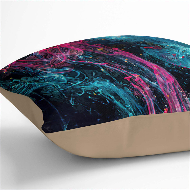 Abstract Square Throw Cushion, Stone, 55cm H x 55cm W x 20cm D