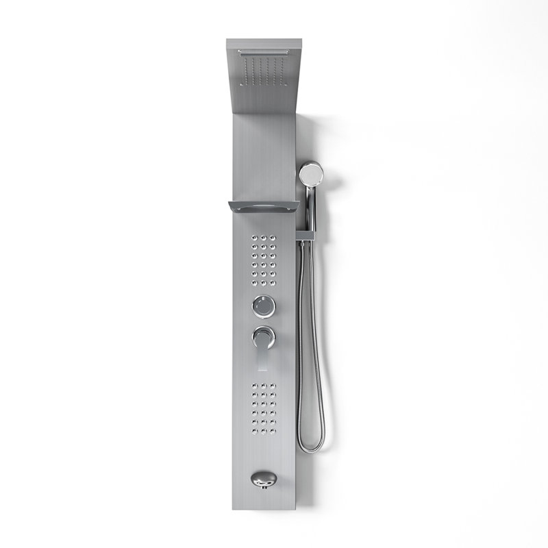 Restivo Shower Tower Panel, Silver