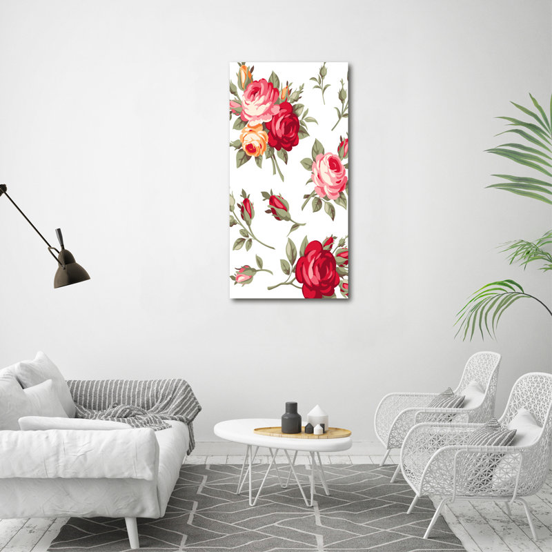 Wild Rose 1 Piece Wrapped Canvas Wall Art, 120cm H x 60cm W