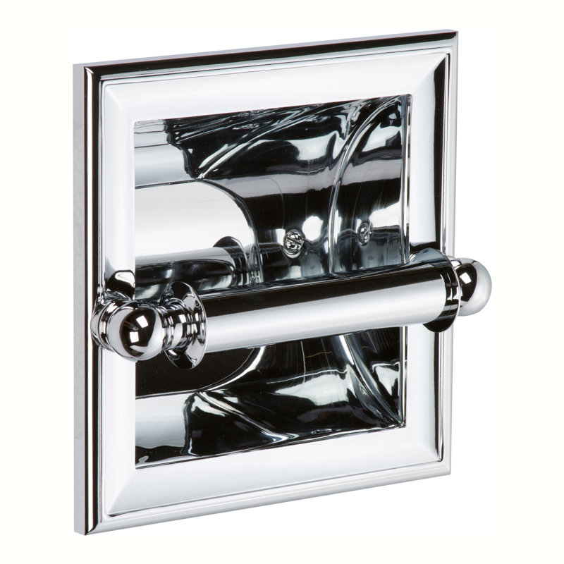 Columnar Recessed Toilet Paper Holder, Polished Chrome