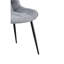 De 2 chaises de salle à manger modernes en tissu gris foncé avec une charmante grille - Construction magnifique, confortable et confortable