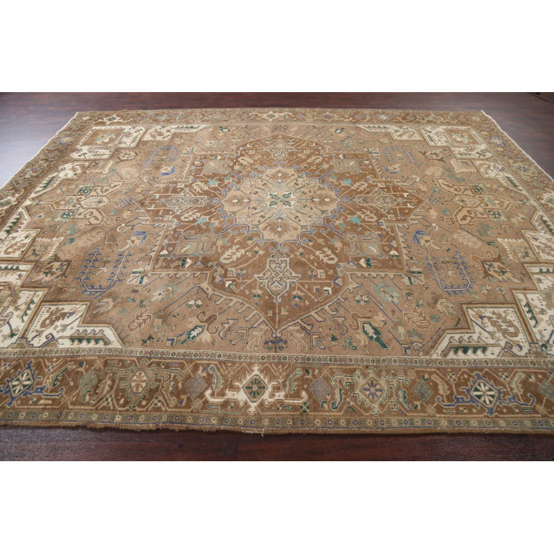 Tapis géométrique rétro 10 x 12