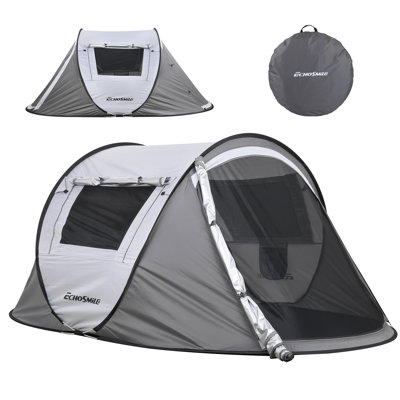 Tente de camping 2 personnes blanche et escamotable