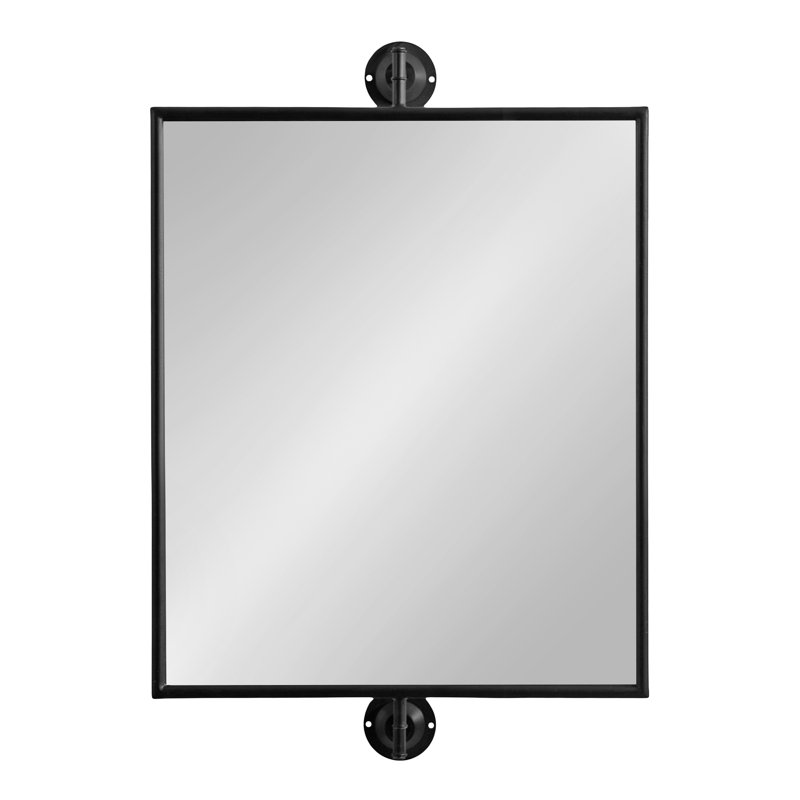 Miroir mural de salle de bain Dunnell, Noir, 30,25 po x 20 po
