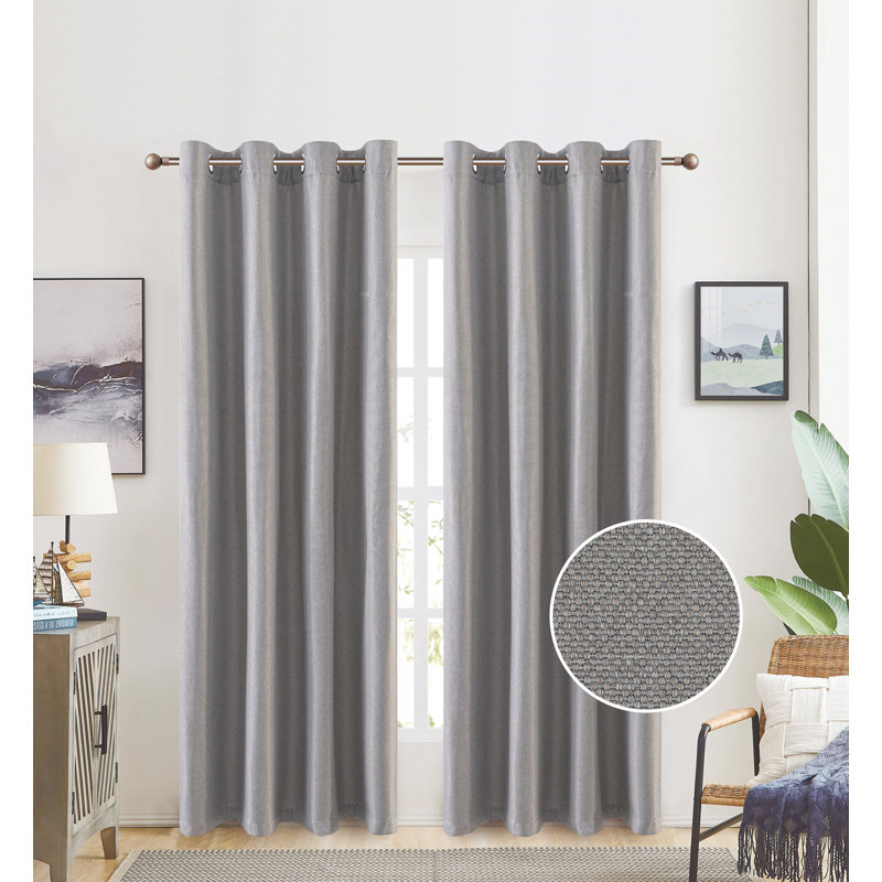 Room Darkening Curtains / Drapes Pair, Silver