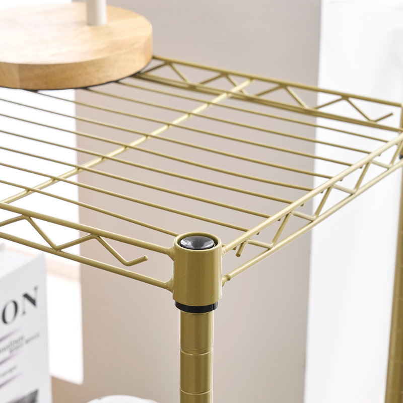 Suprima Shelf Nightstand, Gold